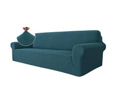 Ystyle Copridivano 4 Posti Con Braccioli - Elasticizzato Copripoltrona Antigraffio, Fodera Divani Universale Protezione Da Cani Gatto, Antimacchia Lavabile Copri Divano Antiscivolo, Verde