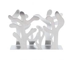 Supporto per fazzoletti di acciaio inossidabile Forma di piante Dispenser di carta Dispenser Portatovagliolo Tavolo da ufficio per ristorante interno per interni per interni