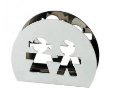 A di Alessi AKK51 Girotondo Portatovaglioli di Carta in Acciaio Inossidabile 18/10 Lucido