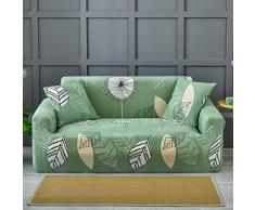 Stillshine Copridivano Elasticizzato Fantasia, Tessuto in Elasticizzato Stampa 1/2/ 3/4 Posti Nordico Poliestere Anti Acaro/Rughe/Polvere Fodera Divano Lavabile (1 Posti,Tarassaco Verde)