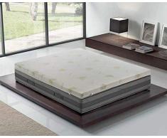 Materassiedoghe - Correttore Topper Singolo in Memory Foam SFODERABILE Alto 5 o 7 o 10 cm Topper Letto Coprimaterasso Morbido Ortopedico Fodera Antiacaro Materasso (Alto 7 cm, 80x190)