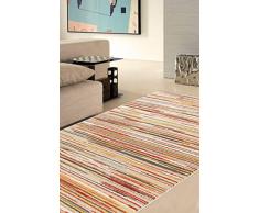 ABC Soave Stripe Tappeto, Multicolore, 120 x 60 cm