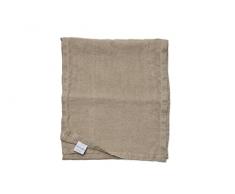 Runner da tavola Novillo, in lino di alta qualità, colore marrone, decorazione da tavolo 40 x 100 cm, in 100% lino, durevole, resistente al calore e alla pressione