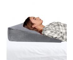 Milliard Cuscino a Cuneo per Letto e Divano, Memory Foam Top Cuscino da Lettura - Ortopedico Design per Sollievo dal Dolore, Circolazione, y Contro Reflusso Acido (Grigio)