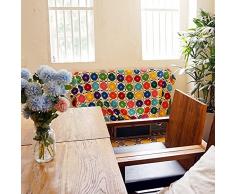 HUANSUN Coperta Arcobaleno Colorata allUncinetto Cuscino allUncinetto per Divano per Sedia Casa Soggiorno Uncinetto Coperta Calda, 120x20 cm