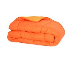 Trapunta caldissima piumone anallergico singolo - bicolor L929 ARANCIONE