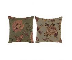 Blanc Mariclò Cuscino Arredo Floreale in Stile Shabby Chic Tessuto Gobelin Classico Provenzale Decorativo