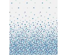 Tenda doccia tessuto poliestere anelli inclusi Design pietre blu 200x120 cm