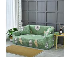 Stillshine Copridivano Elasticizzato Fantasia, Tessuto in Elasticizzato Stampa 1/2/ 3/4 Posti Nordico Poliestere Anti Acaro/Rughe/Polvere Fodera Divano Lavabile (3 Posti,Tarassaco Verde)