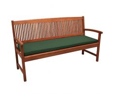 Beautissu Cuscino per panche da Giardino & Balcone Loft BK - Comoda Imbottitura 100x48x5 cm - qualità Oeko-Tex - Verde