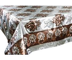 Dekonaz Vinile Runner Articolo a Metraggio Tovaglia Nastro Tavolo Tovaglia Biancheria Tavola 140cm Cuore- & Blütenmotive Oro Giardino Cucina Tavolo da Pranzo Oro - Oro, 180cm x 140cm