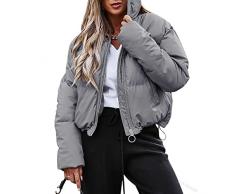 Giacca in Piumino Invernale da Donna, a Maniche Lunghe Leggera Imbottito Trapuntino Termico Giacca con Cerniera