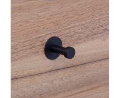 Gedotec appendiabiti appendiabiti nero acciaio inossidabile - PANTHER | Appendiabiti tondo | 32 x 10 mm | Armadio antico vintage fissaggio a parete parete design con materiale di fissaggio - 1 pezzo