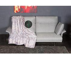 Kanguru Plaid Glow Farfalle, coperta in soffice pile, SI ILLUMINA DI NOTTE, 130x150 cm