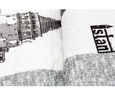 Copridivano Samira Istanbul Turchia Travel Tram, Quilt Coperta, Cotone, multicolore, 180 x 220 cm
