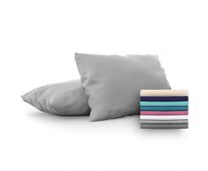 Federa Cuscino 50x80 (Set 2) Dreamzie in Microfibra OEKO-TEX Certificazione - Federa Cuscino Dolce Antracite