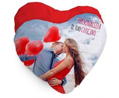 Colorfamily Cuscino Personalizzato con Foto a Cuore Regalo per sanValentino - Regalo Innamorati