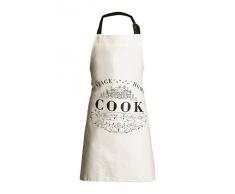 Premier Housewares Grembiule Vintage Home, colore: Bianco crema