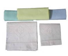 Euroricami Viterbo Coppia Asciugamano + ospite in Puro Lino con Ricamo sfilato a 500 a Mano