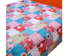 Soffitto bambini coperta Baby Coperta Coperta Copriletto Patchwork Copriletto 210 x 280 cm multicolore