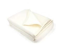 Linnea - Coperta in pura lana vergine Lambswool 360 g/m², 240 x 300 cm, colore: Bianco naturale