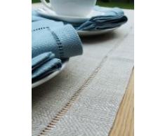 LinenMe 1-Pezzo 40 x 200 cm runner da tavolo lino Emil, naturale