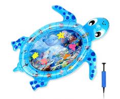 Tappetino Turtle Gonfiabile per Neonati, Tappetino Tummy Time Gonfiabile Pad Cuscino Acqua, Centro per Giochie Attività Divertenti Stimola La Crescita Il Neonato e del Bambino con Pompa(37.8x31.5In)