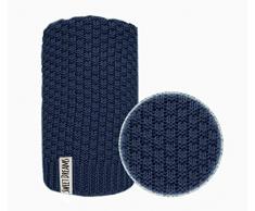 Coperta In Cotone 100% per bambini bambine coperta ideale come coperta per bambini, per neonati coperta, primainfanzia coperta lavorata in maglia 80x100 I 100x120 (1032) (Blu Marino, 100 x 120)