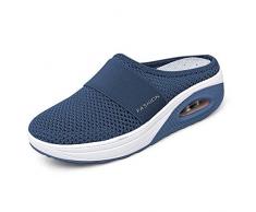 lefeindgdi Air Cushion Slip-On Scarpe da passeggio ortopediche diabetiche scarpe da passeggio, da donna traspirante casual cuscino daria scarpe da ginnastica allaperto