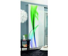 Home fashion Failand Tenda a Pannello, Poliestere, Blu/Verde, 245 x 60 cm