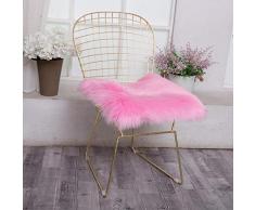Copertura per sedia quadrata in pelle di pecora in pelliccia sintetica, soffice cuscino in morbido peluche per sedia da ufficio Coperta per la sedia preferita, arredamento camera da letto, 45x45 cm