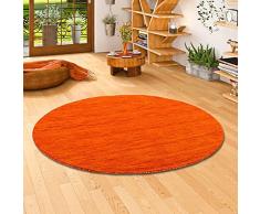 Ella - Tappeto Naturale Indo Gabbeh - Terracotta - Rotondo - 2 Dimensioni