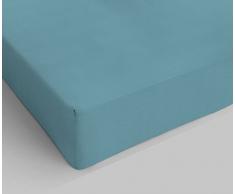 MB Home Italy Lenzuolo sotto con Angoli Max Color, Lino, Ottanio, 1 Posto e Mezzo Francese