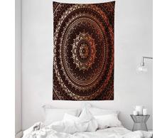 ABAKUHAUS Mandala Tappeto da Parete e Copriletto, Etnico Tribale Cerchio Universo e Cosmo Simbolismo Immagine Esoterico Icona, più Tecnologia Moderna Digitale, 140 x 230 cm, Multicolore