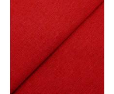 DESHOME Elena - Tessuto al metro idrorepellente stoffa a metro resistente per tappezzeria divani, cuscini, arredo (1 metro, Rosso)