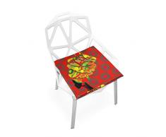 linomo - Cuscino per sedia etnico africano in Memory Foam, per bambini, 40 x 40 cm