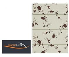 TENDA A PACCHETTO CON BINARIO INCLUSO COLORE GRIGIO CON FIORE 60X175