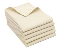 ZOLLNER 5 Strofinacci in 100% Cotone, 50x70 cm, Beige