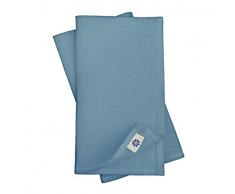 Linen & Cotton, Set Di 4 Tovaglioli In Stoffa CAERULA, 100% Lino - Blu (47 x 47cm)