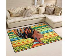 WowPrint, tappeto etnico azteco africano, lavabile, leggero, per cucina, sala da pranzo, soggiorno, camera da letto, arredamento casa, 160 x 122 cm, Multi, 203 x 147 cm