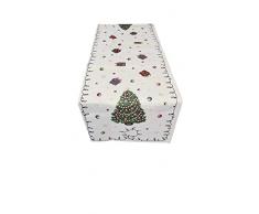 Runner striscia rettangolare Centrotavola gobelin Maestri Cotonieri Luci di Natale