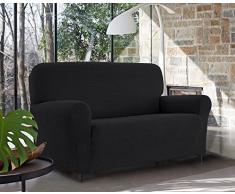 Il Gruppone Passione Casa Copridivano Elasticizzato Modello Harry Protettivo Antiscivolo salvadivano AntiGraffio Universale con Braccioli Tessuto Jaquard Cani e Gatti copripoltrona - 2 Posti - Nero