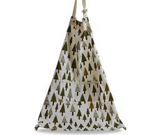 G2PLUS tela di cotone grembiule da cucina da grembiule da cucina grembiule da cuoco Garden mit pizzo con 2 tasche, Cotone, Triangle Tree