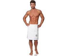 L&L Asciugamano Kilt Sauna Uomo (Bianco, Taglia Unica)