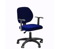 velluto coprisedia da ufficio, Split Coprisedia Lavabile Coprisedia Ufficio Anti polvere Fodera per Sedia per sedia girevole sedie da computer sedia da ufficio -blu B-2 pezzi