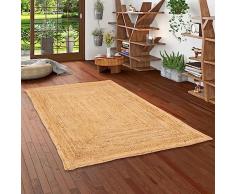 Pergamon Nele - Tappeto di Juta in Fibra Naturale - Fatto a Mano - 5 Dimensioni