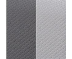 textil-home Salvadivano Trapuntato Copridivano ADELE 1 posti/Copripoltrona Reversibile. Colore Grey
