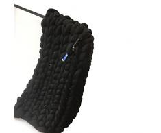 XZSBDXHH Coperta Lavorata a Maglia Grossa in Lana Lavorata a Mano Coperta Calda e Accogliente Fatta a Mano allUncinetto per Divano Letto Sedia Tappeto per Animali Domestici (D 100x100cm)