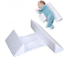 Lelesta Cuscino Laterale Paracolpi Foam Bambino Riduttore Cuneo Universale,Regalo Neonato (White)