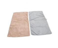 Zerodeko 2Pcs Telo Bagno In Pile Di Corallo Cuscino Bagno Per Bambini Asciugamano Portatile Telo Mare Telo Bagno Usa E Getta Coperta A Prova Di Sabbia Telo Bagno Liscio Morbido